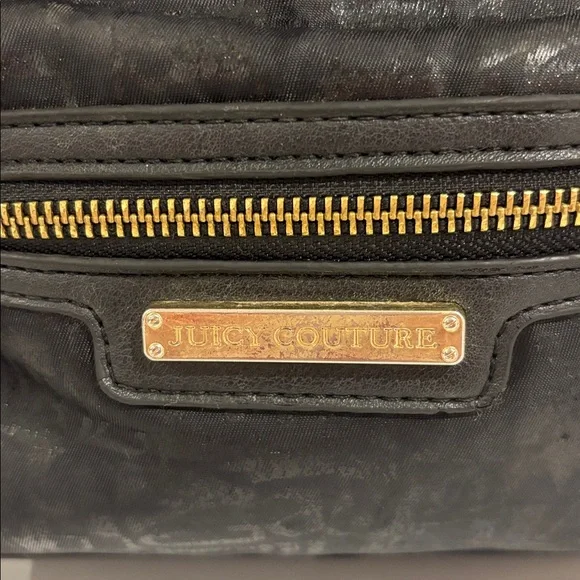 JUICY COUTURE Ransom Note mini backpack black adjustable straps zip pockets - Picture 9 of 17